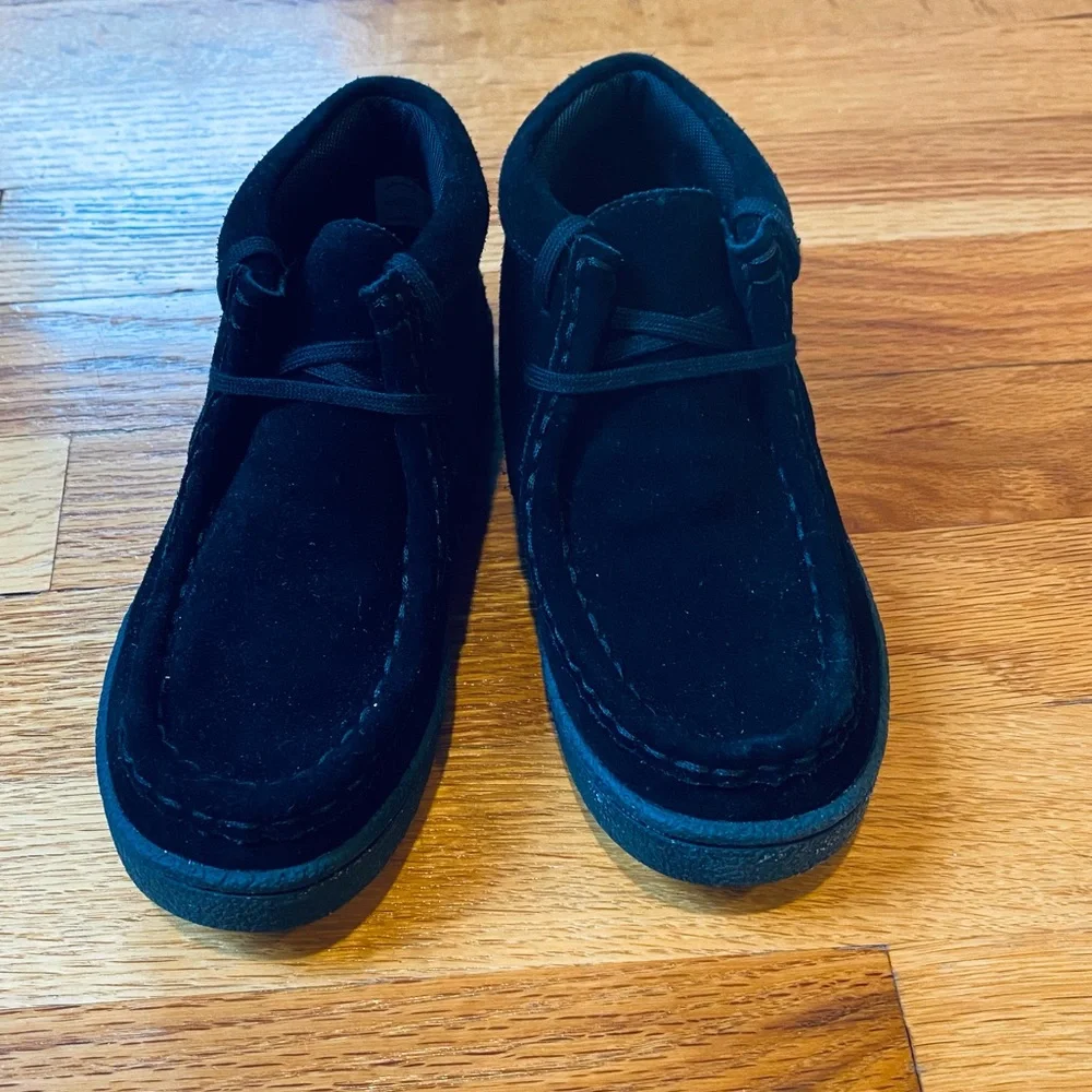 Hush Puppies BLACK slip on moccasins size 12.5
